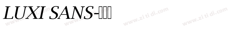 LUXI SANS字体转换